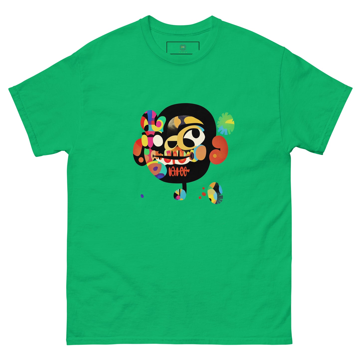 Green unisex T-shirt with colorful sugar skull front print and “Make Every Day Count” text