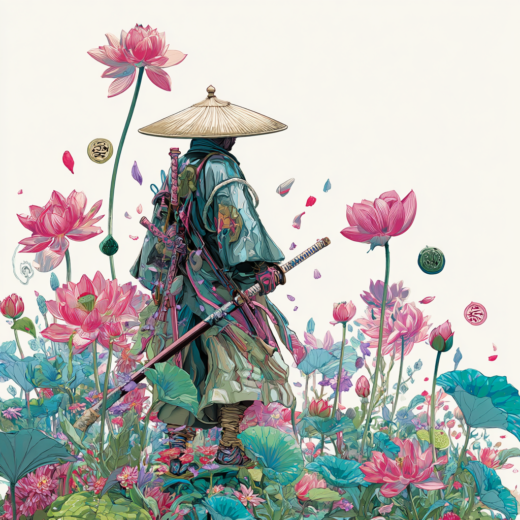 Samurai in the Blooming Lotus