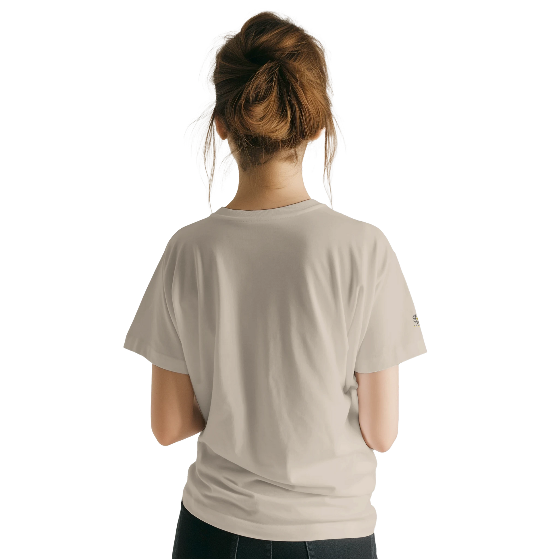 Beige T-shirt with “Choose Happiness” design — displayed 