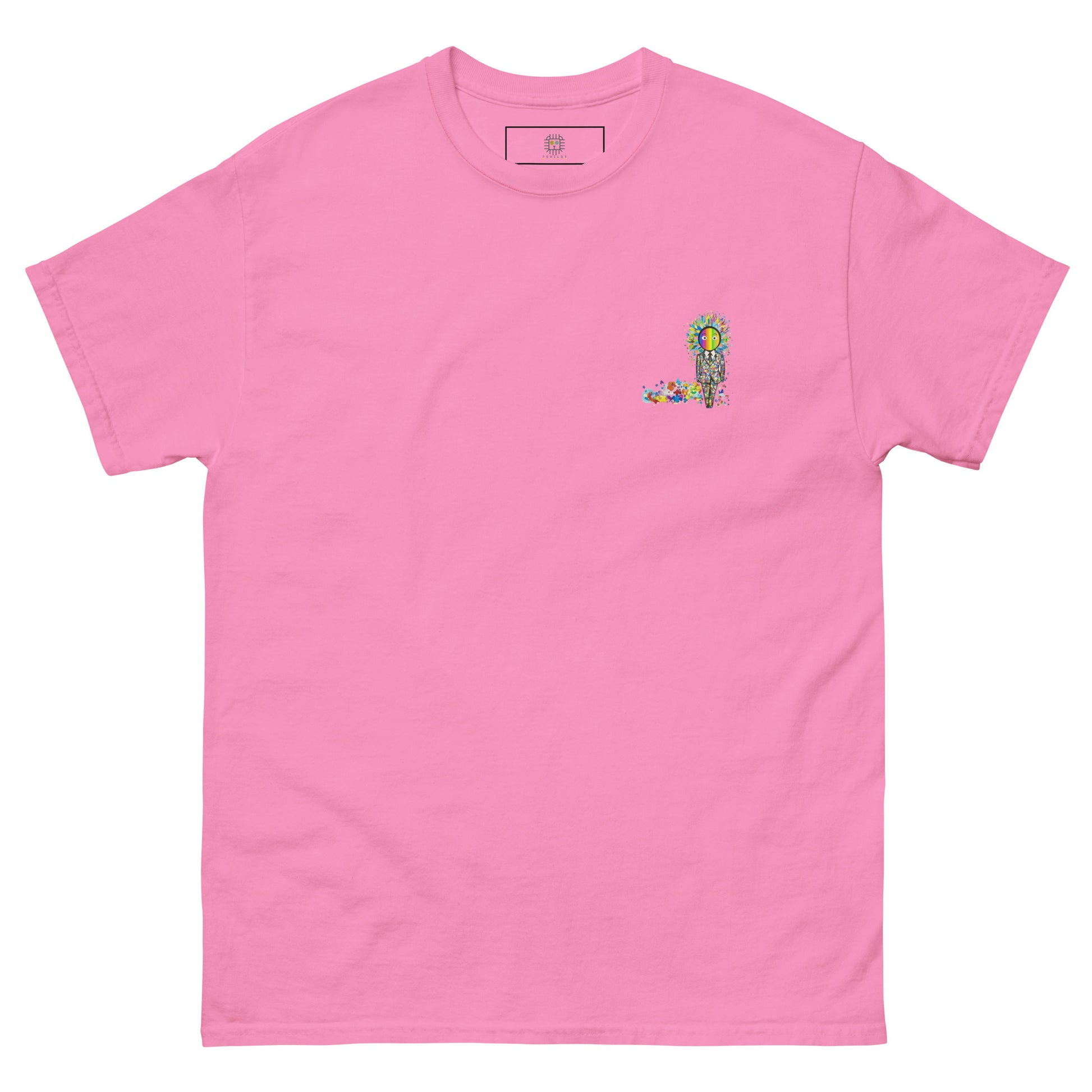 Pink unisex T-shirt — front left chest small skull graphic

Pink unisex T-shirt — back print: colorful floral skull with text, front left chest small skull graphic

Male model wearing pink T-shirt — back print: colorful floral skull with text, front left chest small skull graphic

Pink unisex T-shirt — back print: colorful floral skull with text, front left chest small skull graphic

Male model wearing pink T-shirt — back print: colorful floral skull with text, front left chest small skull graphic

White un