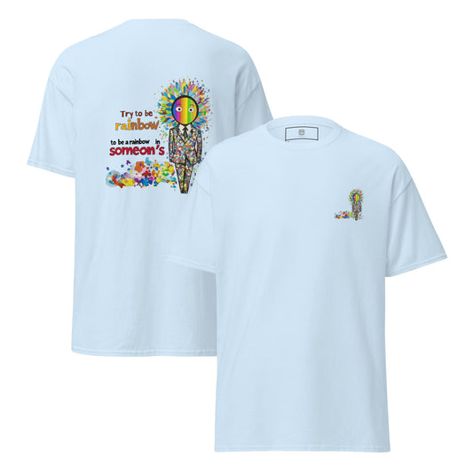 Be a Rainbow – Uplifting Art Tee | Japan Pop Chaos Collection Unisex Classic T-shirt Pekilot