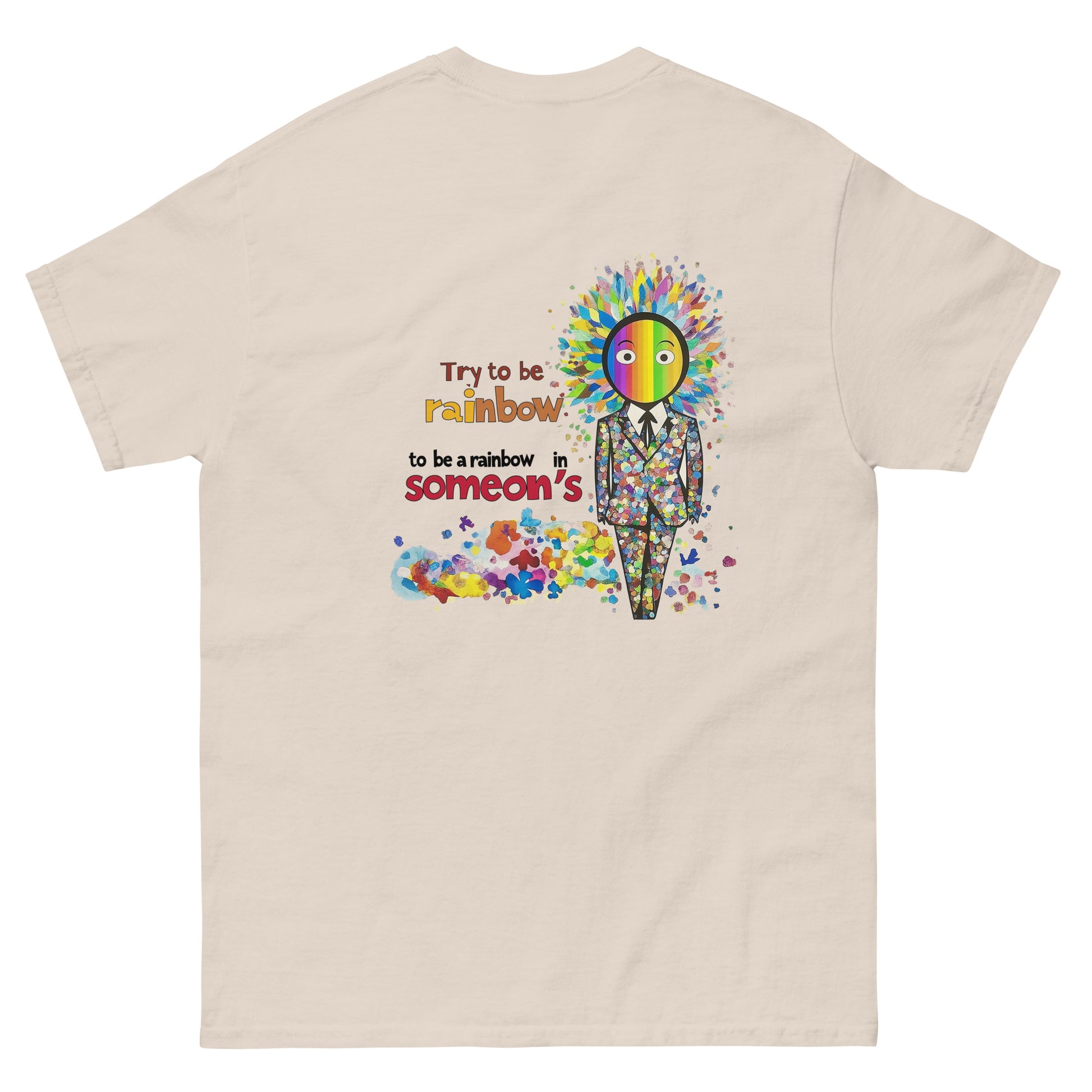 White unisex T-shirt — front left chest small skull graphic