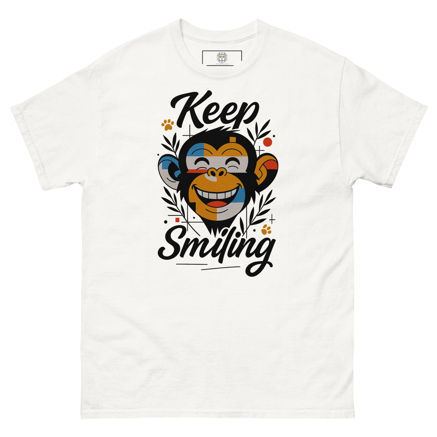 keep smiling monkey t shirt funny cartoon typography design